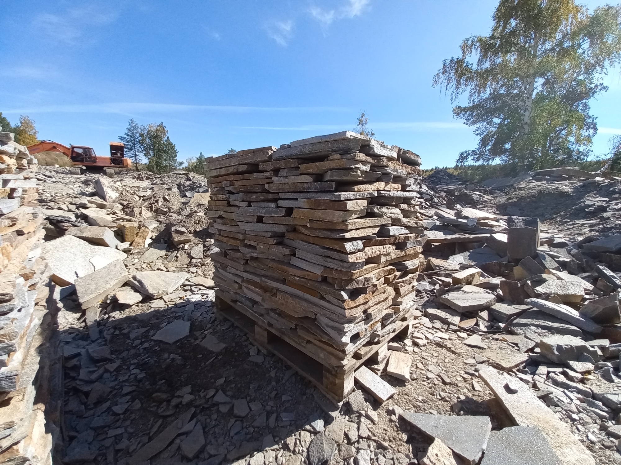 Плитняк златолит серебристый для мощения на бетон купить в Югорске